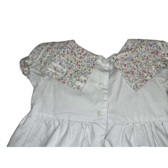 Harry & Violet Girls 24 Months White,Pink, Purple, Green Floral Matching Set - Picture 12 of 16